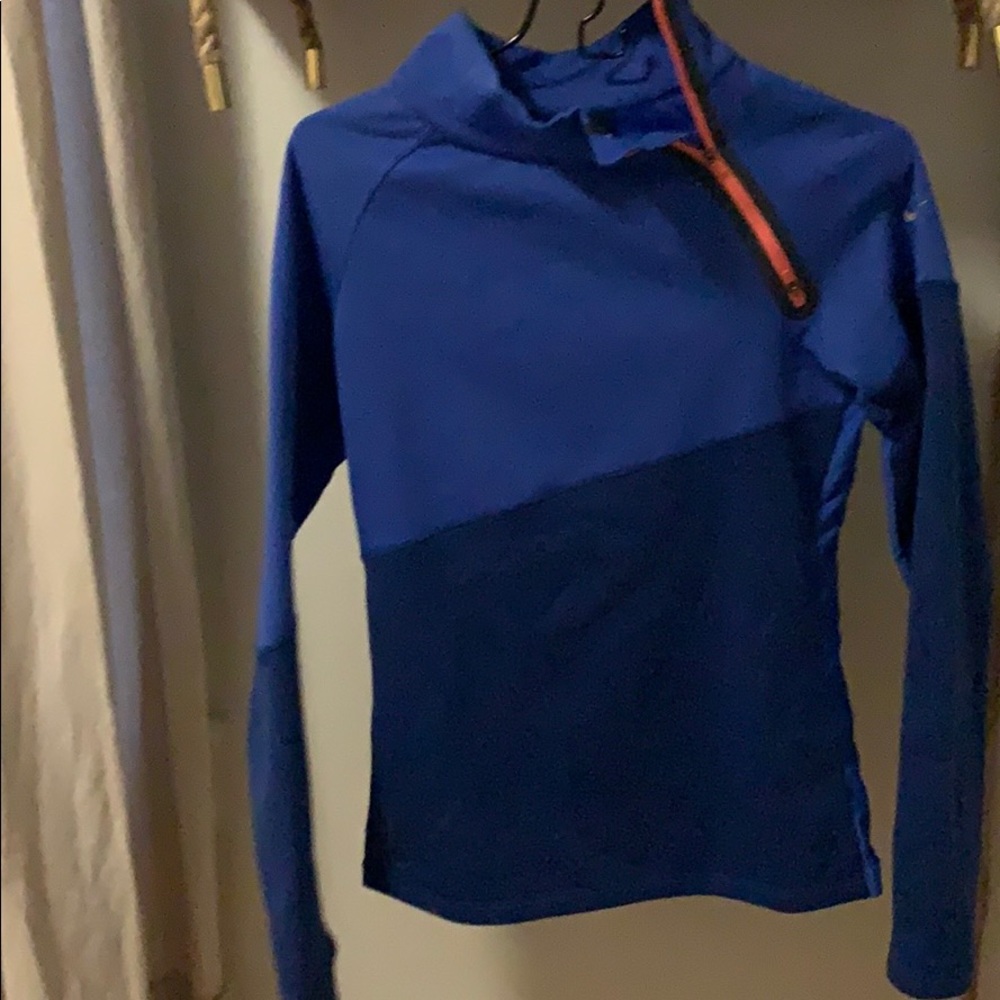 Nike Thermafit Pullover Fleece Blue, Size Small